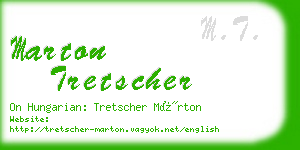 marton tretscher business card